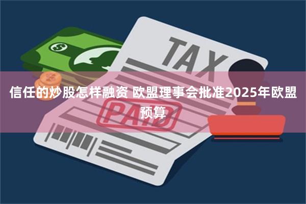 信任的炒股怎样融资 欧盟理事会批准2025年欧盟预算