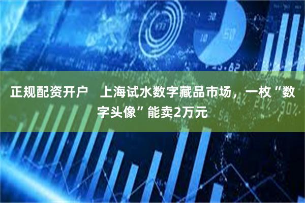 正规配资开户   上海试水数字藏品市场，一枚“数字头像”能卖2万元